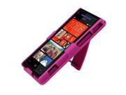 HTC Windows Phone 8X 6990 - HARD HOLSTER KICKSTAND CASE COVER W/ BELT CLIP PINK