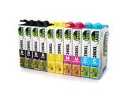 Epson 200 Ink Cartridge High Yield, 10 Packs(4 Black 2 Cyan 2 Magenta 2 Yellow), Use in Epson XP-410 XP-300 XP-310 XP-400 XP-200 WF-2540 WF-2530 WF-25