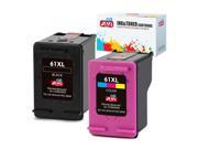 JARBO Ink Cartridges  for 61 XL Ink, High Yield 1 Black + 1 Tri-Color, Work with Envy 4500 5530 5534, DESKJET 1000 1010 1512 3000 2540 3050A 2510 3510