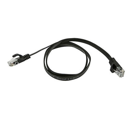 Monoprice Cat5e Ethernet Patch Cable - 2 Feet - Black | Network Internet Cord - RJ45  Flat Stranded  350Mhz  UTP  Pure Bare Copper Wire  30AWG thumbnail