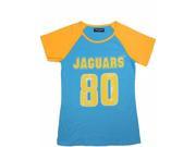 Big Boy Southern Jaguars Ladies Sequins Patch Tee [Sky Blue - S]