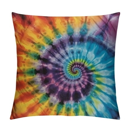 Shangniulu Abstract Throw Pillow Cushion Cover  Abstract Odd Spiraling Concentric Circle Retro Famous Counter Culture Vintage  Decorative Square Accen
