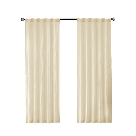 Gracie Mills Gayle Contemporary Lightweight Crushed Sheer Window Panel Pair - GRACE-9598