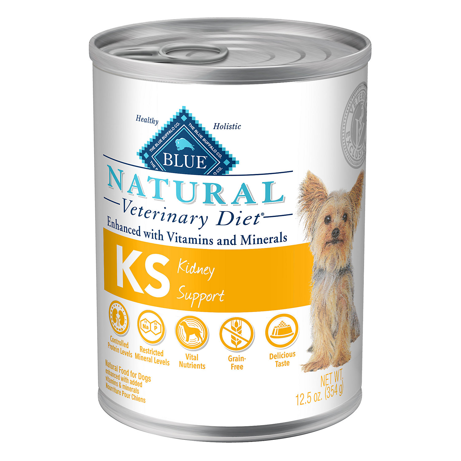 Blue Buffalo Natural Veterinary Diet KS Kidney Support Canned Chicken Dog Food, 12.5 Oz., Case of 12, 12 X 12.5 OZ