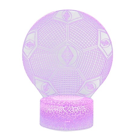Pedty Night Lights for Kids、Dults Football Team Logo Night Light 3D Remote Control Lamp Creative Colorful LED 16 Color Remote Control Table Lamp Chi