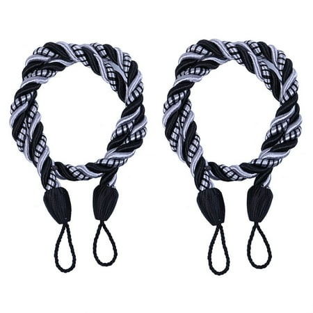 JingChun 2Pcs Ropes Tie Backs for Window Curtain Cord Buckle Tiebacks Tie Backs
