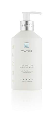 Zents Hand and Body Wash (Water Fragrance) Moisturizing Anti-Aging Cleanser with Organic Shea Butter & Aloe for Dry Skin  10 Fl Oz