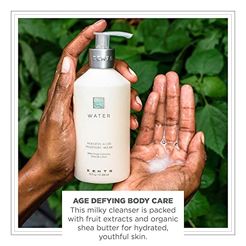 Zents Hand and Body Wash (Water Fragrance) Moisturizing Anti-Aging Cleanser with Organic Shea Butter & Aloe for Dry Skin  10 Fl Oz thumbnail