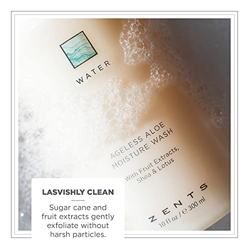 Zents Hand and Body Wash (Water Fragrance) Moisturizing Anti-Aging Cleanser with Organic Shea Butter & Aloe for Dry Skin  10 Fl Oz thumbnail