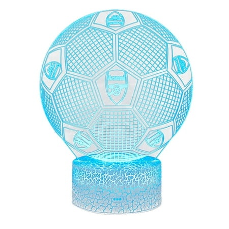 Pedty Night Lights for Kids、Dults Football Team Logo Night Light 3D Remote Control Lamp Creative Colorful LED 16 Color Remote Control Table Lamp Chi