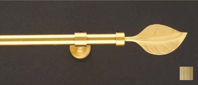 Liber 1021 Curtain Rod Set - 1 in. - Antique Brass - 126 in.