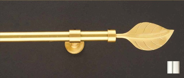 Liber 1021 Curtain Rod Set - 1.25 in. - Chrome - 141 in.