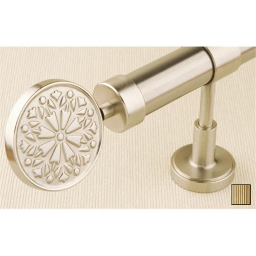 Liber 1136 Curtain Rod Set - 1 in. - Antique Brass - 63 in.