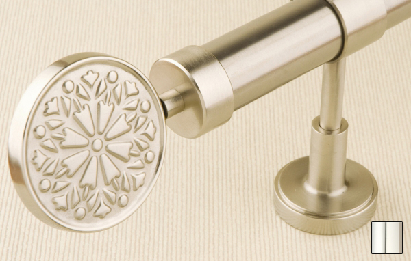 Liber 1136 Curtain Rod Set - 1.25 in. - Chrome - 157 in.