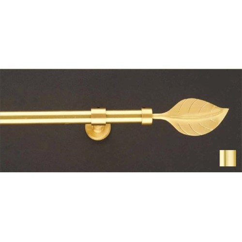 Liber 1021 Curtain Rod Set -.75 in. - Matte Brass - 48 in.