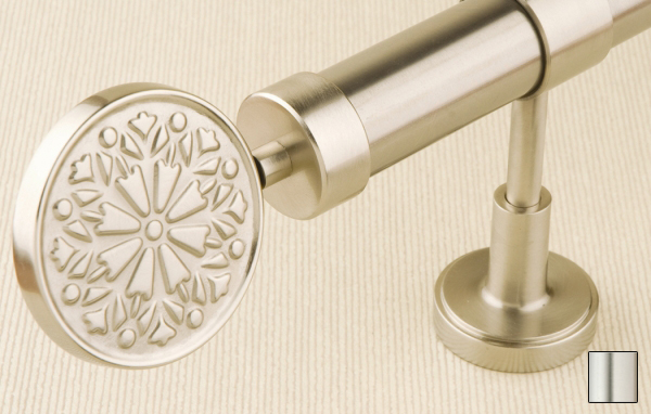 Liber 1136 Curtain Rod Set - 1 in. - Matte Nickel - 157 in.