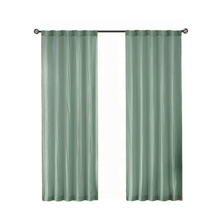 Gracie Mills Gayle Contemporary Lightweight Crushed Sheer Window Panel Pair - GRACE-9598