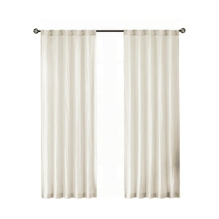 Gracie Mills Gayle Contemporary Lightweight Crushed Sheer Window Panel Pair - GRACE-9598