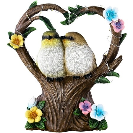 ViLaViDe Garden Owl Statue Owl Figurine Solar LED Lights for Patio Yard Decoration Outdoor Ornaments