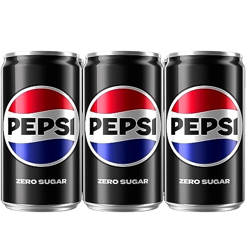 Pepsi Zero Sugar Cola Soda Pop, 7.5oz Mini Cans (6 Pack)
