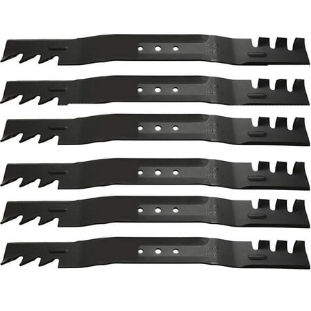 Set of 6 New Toothed Mulching Blade Fits Toro 20001  20003  20005  20008  20009  20012  20013 Models Interchangeable with 108-9764-03  131-4547-03  13