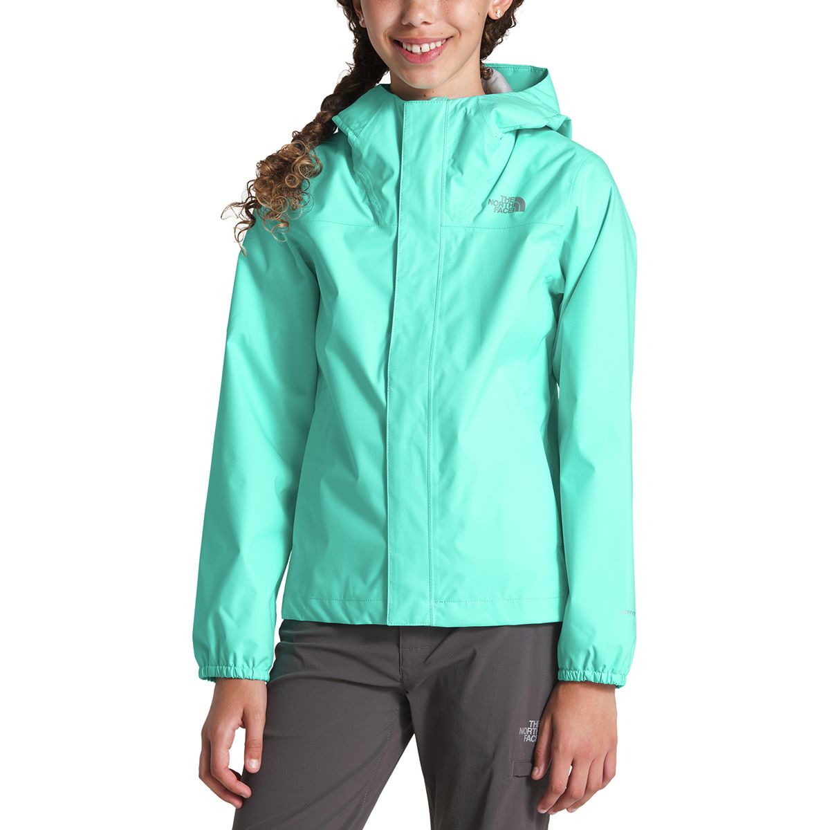 Junior's Girl's Resolve Reflective Jacket, Mint Blue, Size XS | the North Face