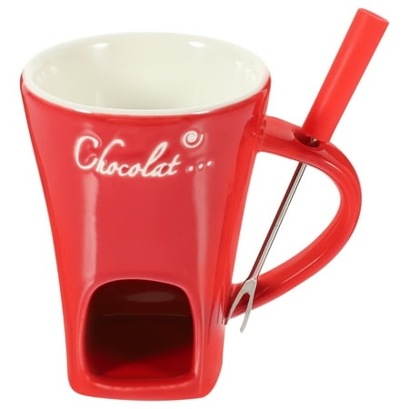Chocolate Melting Oven Butter Fondue Fork Ice Cream Warmer Cup with Pot Ceramic Cheese Chaffing Dishes Mini Heater