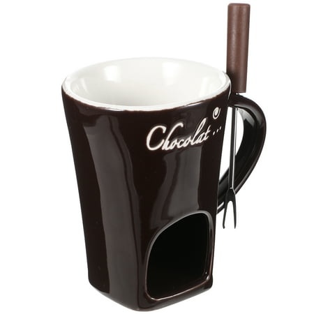 Chocolate Ceramic Stove Cheese Warmer Pot Kitchen Appliance Butter Melting Pot Mini Heater Fondue Fork Ice Cream Warmer