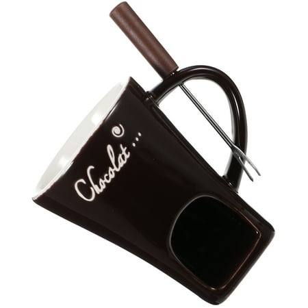 Chocolate Fondue Fork Ceramic Pot Swiss Household Butter Ice Cream Warmer Candle Chocolates Gifting