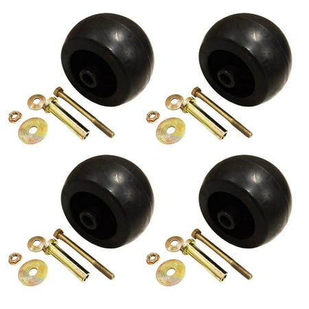 Proven Part Set of 4 Anti Scalp Mower Deck Wheels with Hardware for 103-3168 103-4051 103-7263 116-9981 210-169