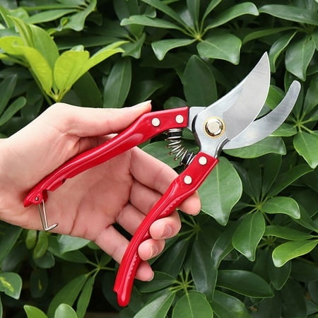 Holloyiver Premium Bypass Pruning Shears for Gardening  Heavy Duty  Ultra Sharp Garden Shears with Ergonomic Grip Handle for Cutting Rose  Floral  Tre