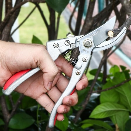 Holloyiver Premium Bypass Pruning Shears for Gardening  Heavy Duty  Ultra Sharp Garden Shears with Ergonomic Grip Handle for Cutting Rose  Floral  Tre