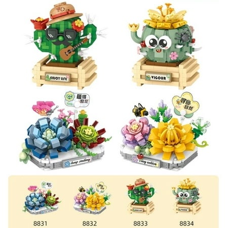LOZ Mini Blocks Kids Building Toys DIY Bricks Sweet Flowers Pot Plants Puzzle Girls Gift Home Decor 8831 8832 8833 8834 8835 8836 8837 8838