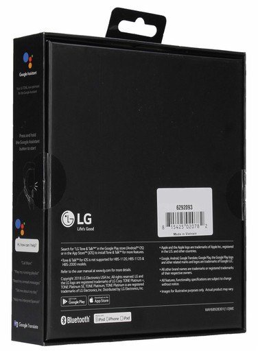 LG - TONE PLATINUM  Bluetooth Headset - Black