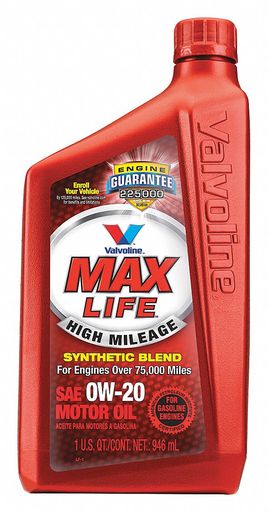 VALVOLINE 833002 Motor Oil, 0W-20 SAE Grade, 1 Qt.