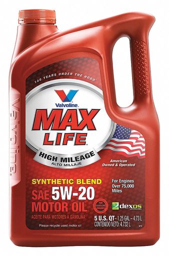 VALVOLINE 881162 Motor Oil, 5W-20 SAE Grade, 5 Qt.