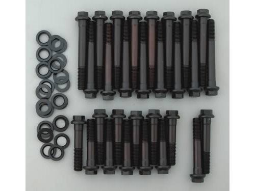 Edelbrock Cylinder Head Bolts Chromoly Black Oxide Hex Head Washers AMC 304-401