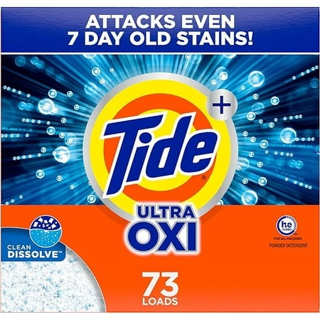 Tide Plus Ultra Oxi Powder Laundry Detergent  73 Loads  127 Oz