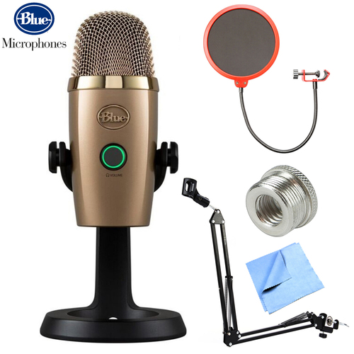 BLUE MICROPHONES Yeti Nano Premium USB Microphone (0489) W/ Accessories Bundle