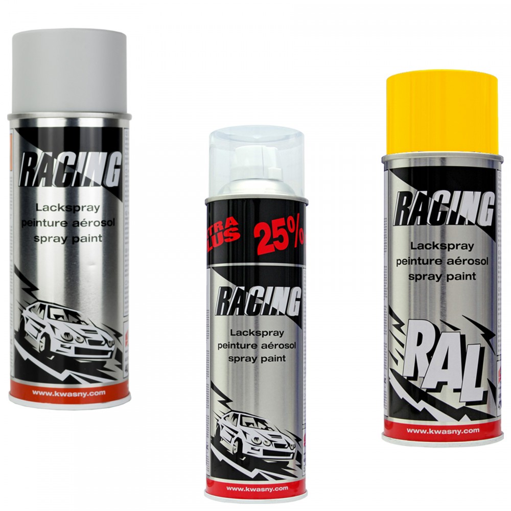 Lackierset Universal Grundierung+ Lackspray RAL 1021 Rapsgelb+2-Schicht-Klarlack