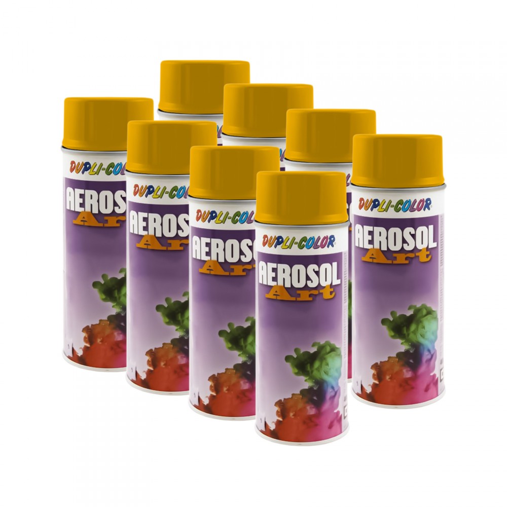 8x Dupli Color Aerosol RAL Lack Sprühdose 1021 Rapsgelb Glänzend