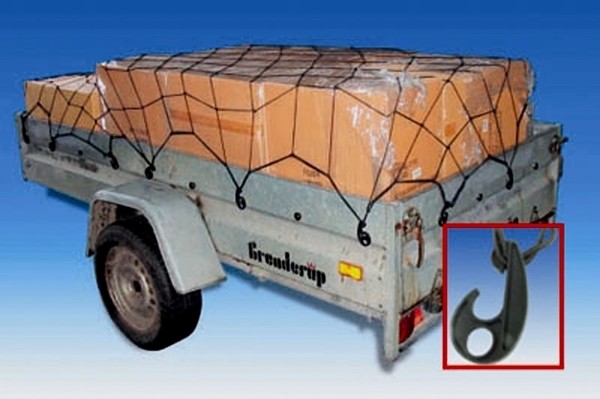 Anhängernetz (1m²=4,64EUR) 200x150cm Dehnbar Netz Für PKW KFZ Autoanhänge.