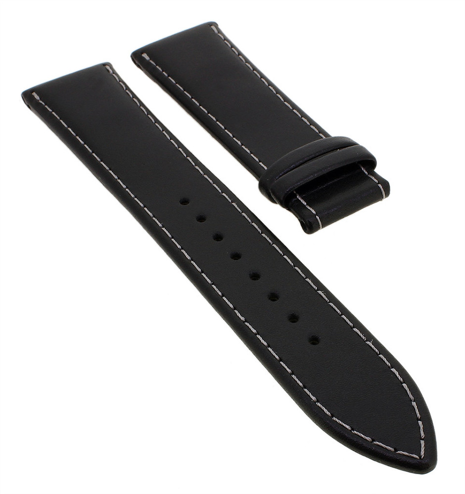 Junghans Mega Anytime Racer Ersatzband 21mm Weiches Leder Schwarz 056/4800 041/4890