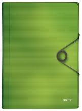 LEITZ Projektmappe Solid, A4, PP, 6 Fächer, Hellgrün 5 Fächer Mit Beschriftungstaben Inkl. Beschriftungsschild - 1 Stück (4579-10-50)