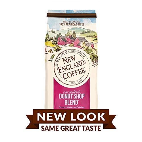 New England Coffee Donut Shop Blend Light Roast Ground Coffee, 11oz Bag (Pack of 1) thumbnail