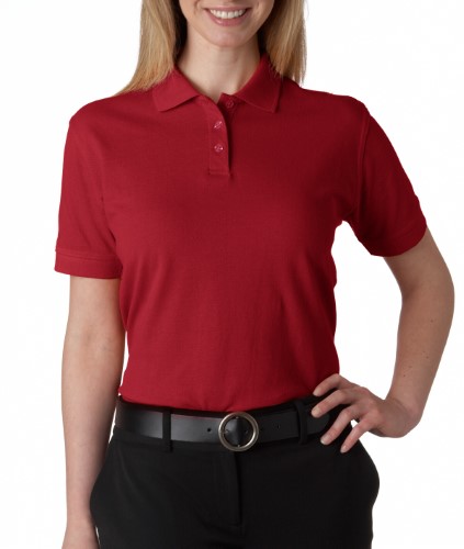 UltraClub Ladies Classic Pique Cotton Polo Shirt. 8530