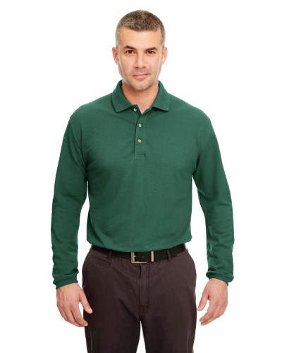 Ultraclub 8532 Adult Long-Sleeve Classic Piqu Polo