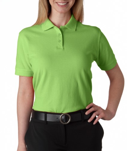 UltraClub Ladies Classic Pique Cotton Polo Shirt. 8530