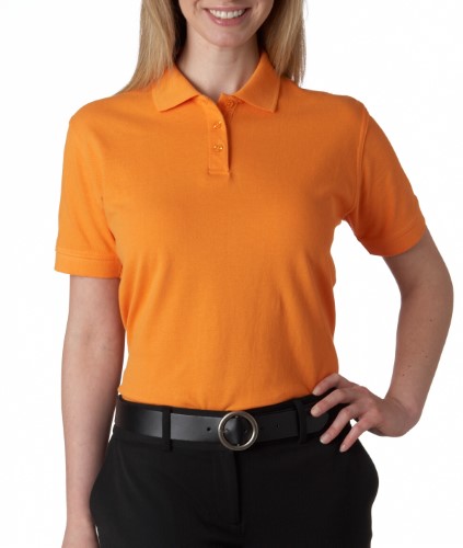 UltraClub Ladies Classic Pique Cotton Polo Shirt. 8530
