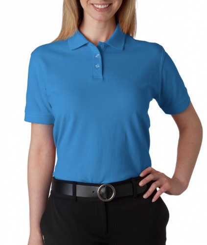 UltraClub Ladies Classic Pique Cotton Polo Shirt. 8530